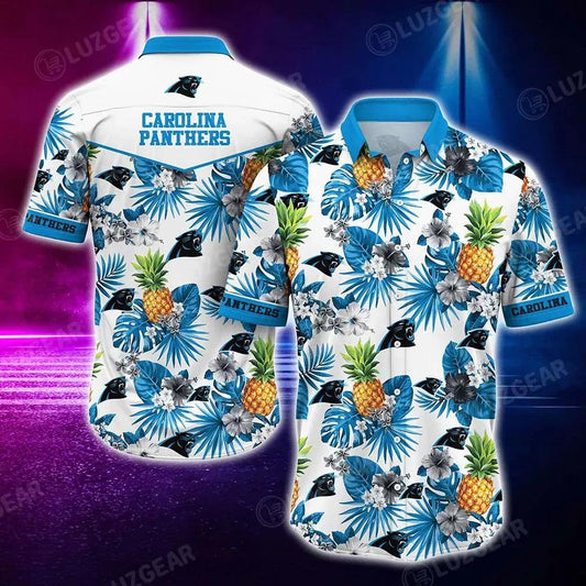 Carolina Panthers Nfl Hawaiian Sas Tropical Pattern Graphic Hawaii Shirt For Best Fan Ever, NFL Hawaiian Shirt Moonbestprint