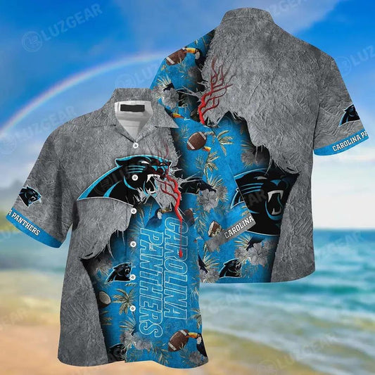 Carolina Panthers Nfl Hawaiian Sas Tropical Print Sumer Best Gift For Fans, NFL Hawaiian Shirt Moonbestprint