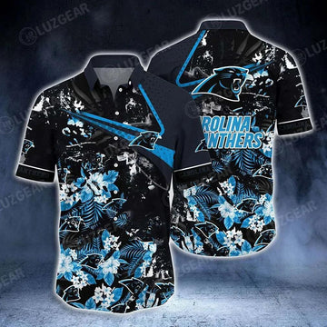 Carolina Panthers Nfl Hawaiian Shirt Tropical Pattern New Hot Trend Summer For Sports Fans Nfl, NFL Hawaiian Shirt Moonbestprint
