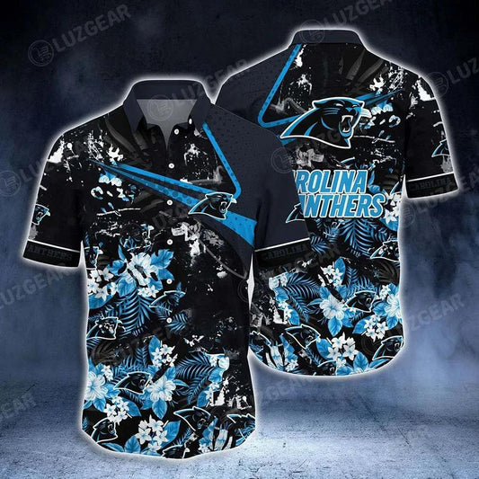 Carolina Panthers Nfl Hawaiian Shirt Tropical Pattern New Hot Trend Summer For Sports Fans Nfl, NFL Hawaiian Shirt Moonbestprint