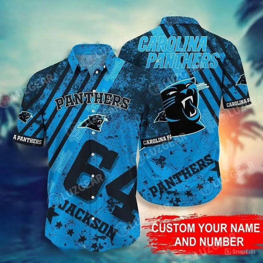 Carolina Panthers Nfl – Personalized Hawaiian Shirt Style Hot Trending Gift For Fans Nfl, NFL Hawaiian Shirt Moonbestprint