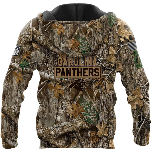 Carolina Panthers Panthers Realtree Hunting Camo 3D Hoodie, NFL Hoodie Moonbestprint