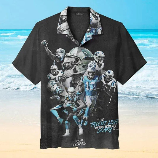 Carolina Panthers Stars Nfl Hawaiian Graphic Print Short Sleeve Hawaiian Shirt, NFL Hawaiian Shirt Moonbestprint