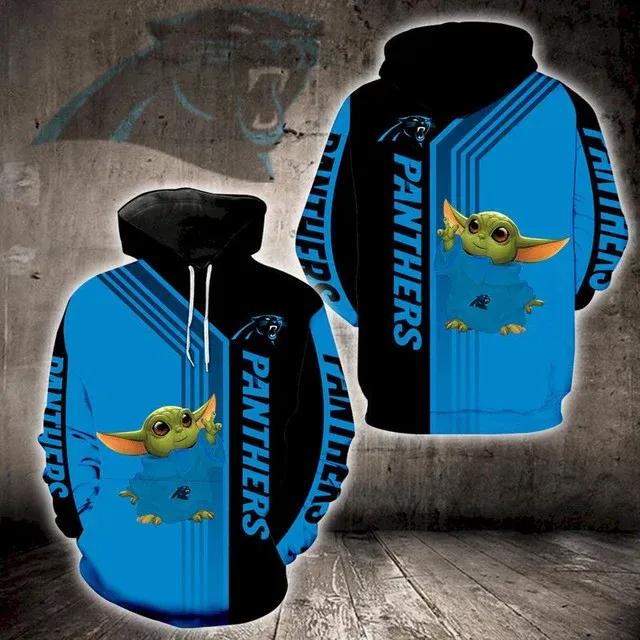 Carolina Panthers Yoda - Hoodie 3D, NFL Hoodie Moonbestprint