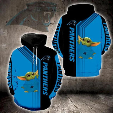 Carolina Panthers Yoda - Hoodie 3D, NFL Hoodie Moonbestprint