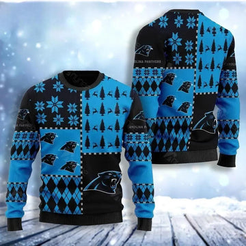 Carolina Pantherss Best Christmas Gift For Panthers Fans Ugly Christmas Sweater, NFL Christmas Sweater Moonbestprint