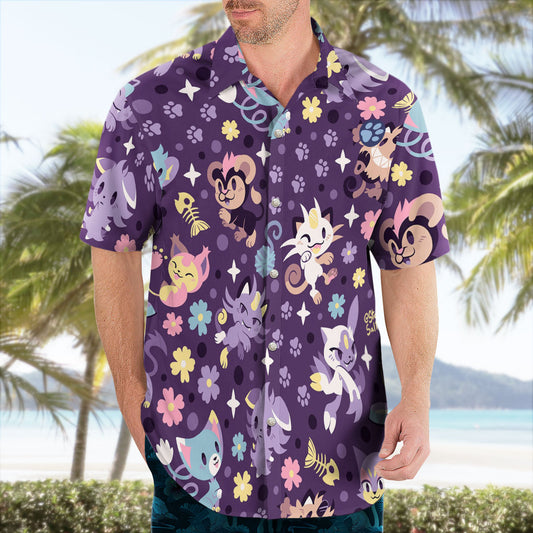 Cat Pokemon Hawaiian Shirt Tropical Vibe – Moonbestprint