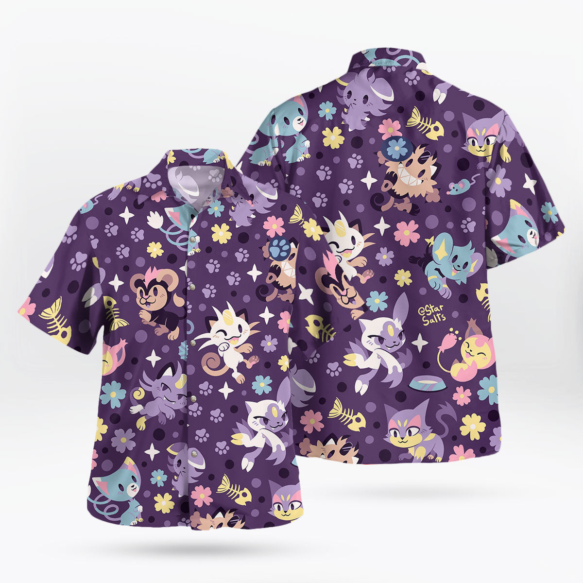 Cat Pokemon Hawaiian Shirt Tropical Vibe – Moonbestprint