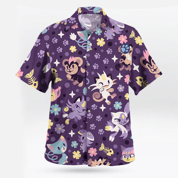 Cat Pokemon Hawaiian Shirt Tropical Vibe – Moonbestprint