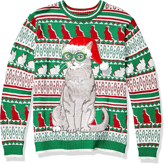 Cat Santa Christmas Ugly Sweater – Moonbestprint