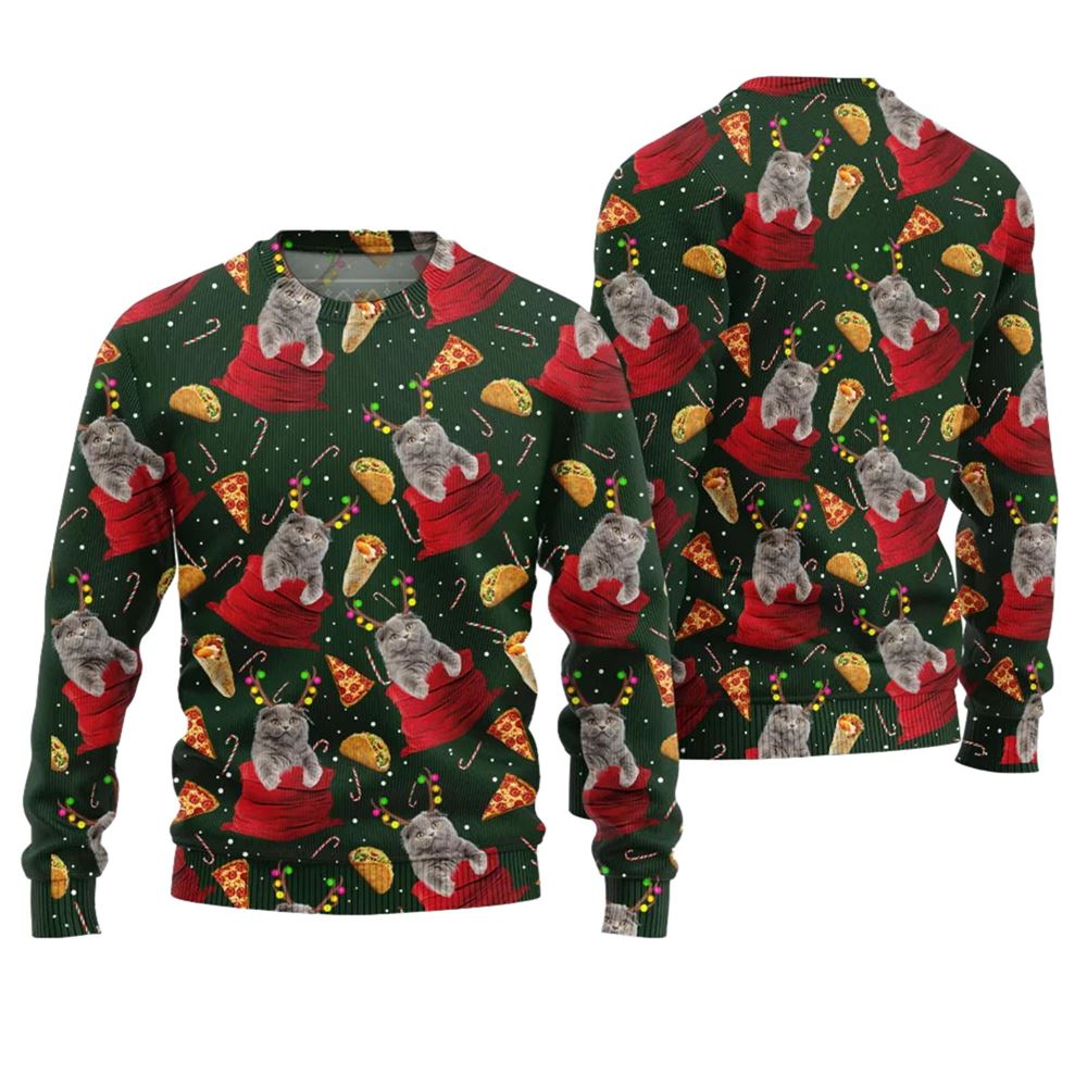 Cat Ugly Christmas Sweater - Moonbestprint