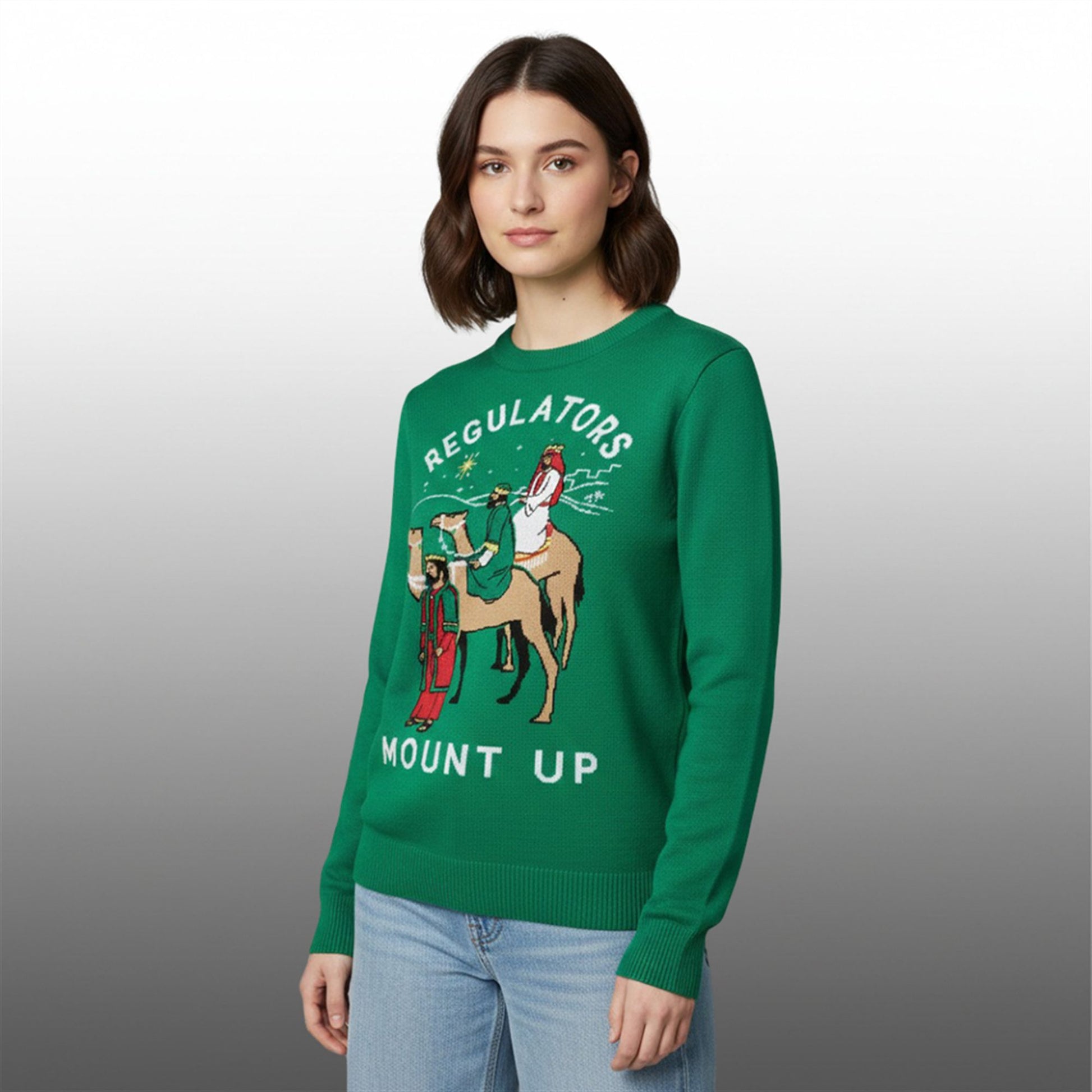 Cemeterybby Regulators Mount Up Ugly Christmas Sweater - Moonbestprint