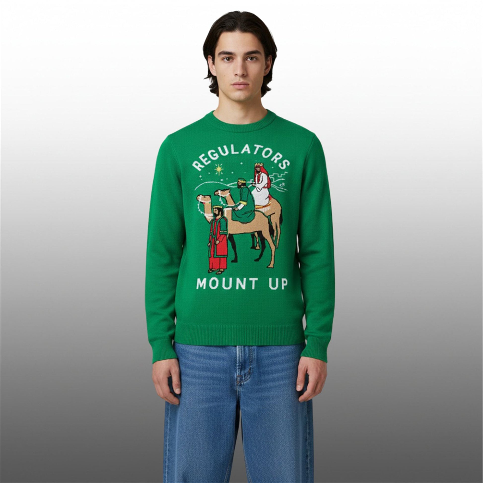Cemeterybby Regulators Mount Up Ugly Christmas Sweater - Moonbestprint