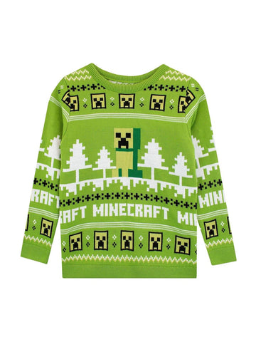 Character Green Minecraft Christmas Ugly Sweater – Moonbestprint