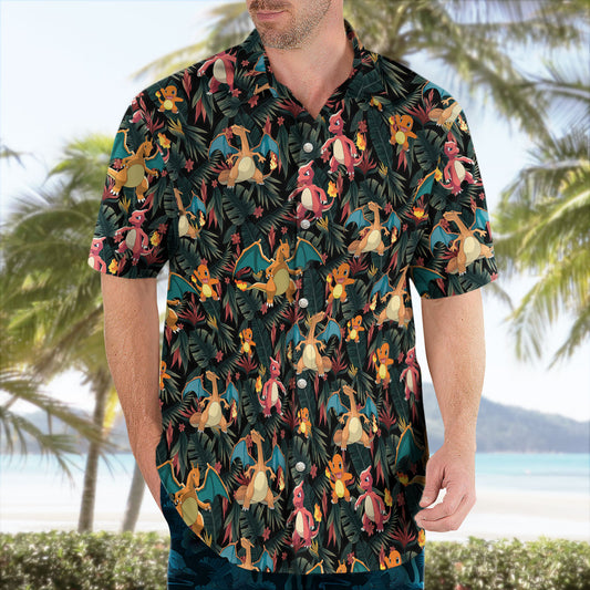 Charizard Charmander Evolution Tropical Hawaiian Shirt – Moonbestprint