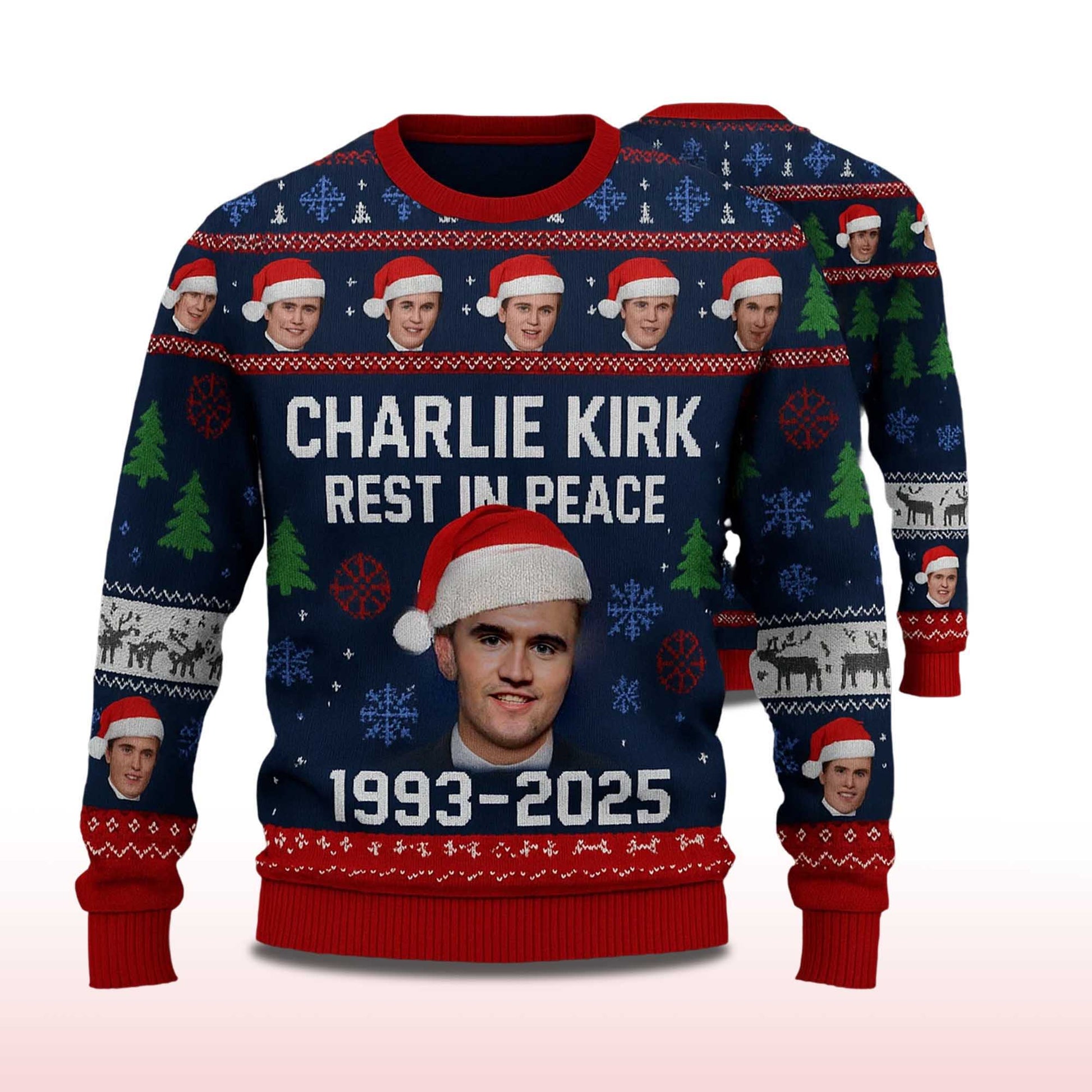 2026 Charlie Kirk Rest In Peace 1993- Ugly Christmas Sweater Moonbestprint