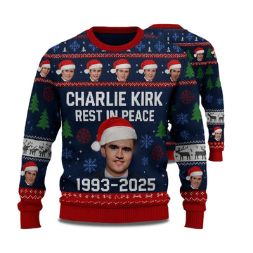 2026 Charlie Kirk Rest In Peace 1993- Ugly Christmas Sweater Moonbestprint