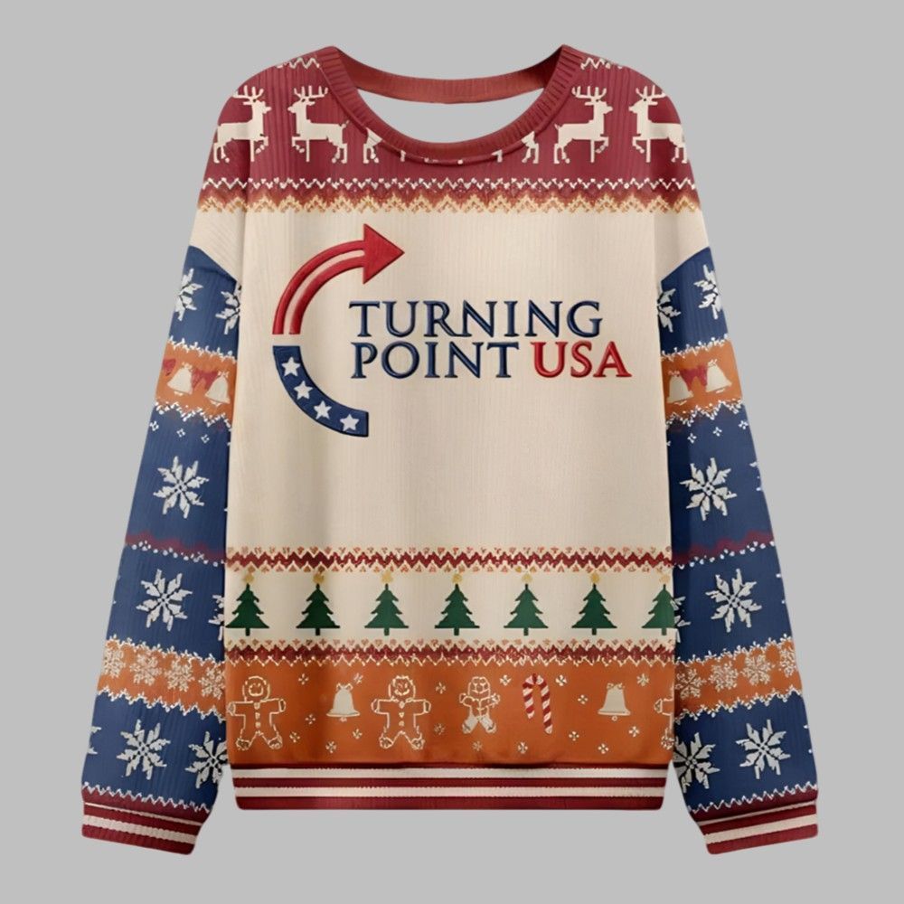 Charlie Kirk Turning Point USA Ugly Christmas Sweater - Moonbestprint