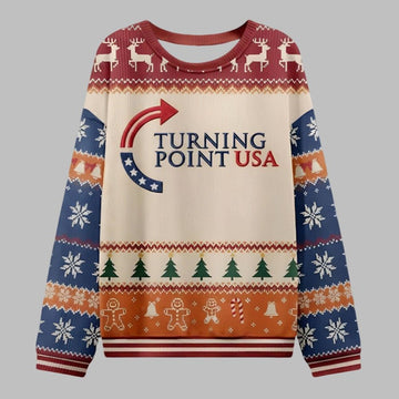 Charlie Kirk Turning Point USA Ugly Christmas Sweater - Moonbestprint