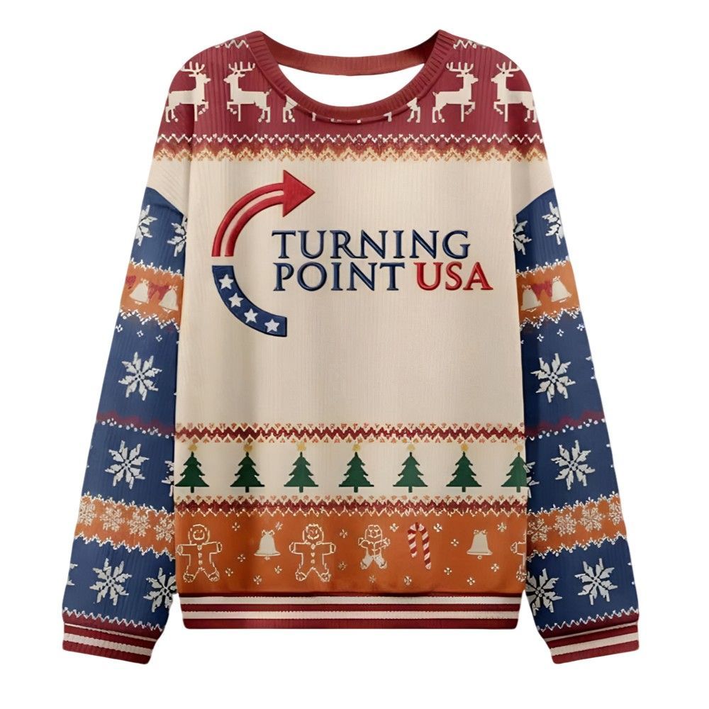Charlie Kirk Turning Point USA Ugly Christmas Sweater - Moonbestprint