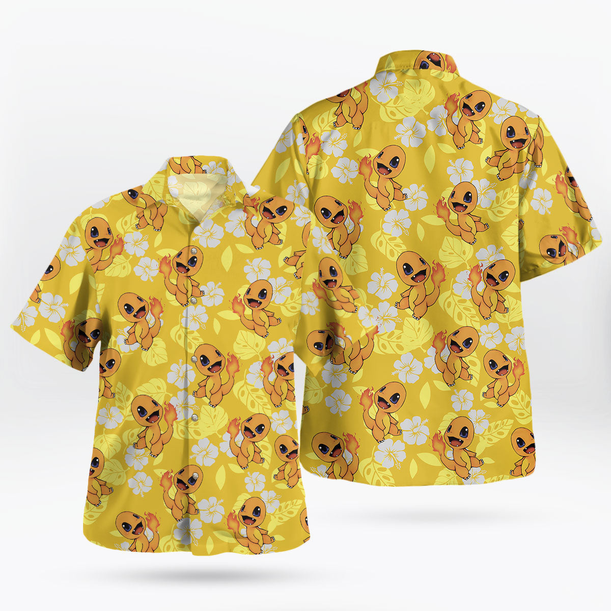 Charmander Pokemon Hawaiian Shirt Tropical Fire Type Aloha Shirt – Moonbestprint