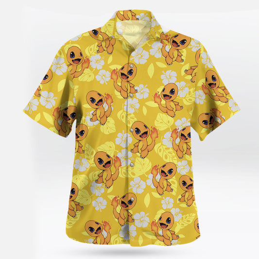 Charmander Pokemon Hawaiian Shirt Tropical Fire Type Aloha Shirt – Moonbestprint