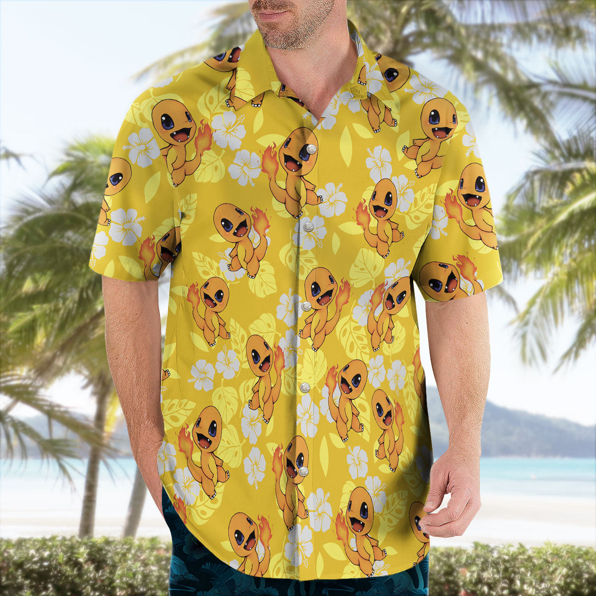Charmander Pokemon Hawaiian Shirt Tropical Fire Type Aloha Shirt – Moonbestprint