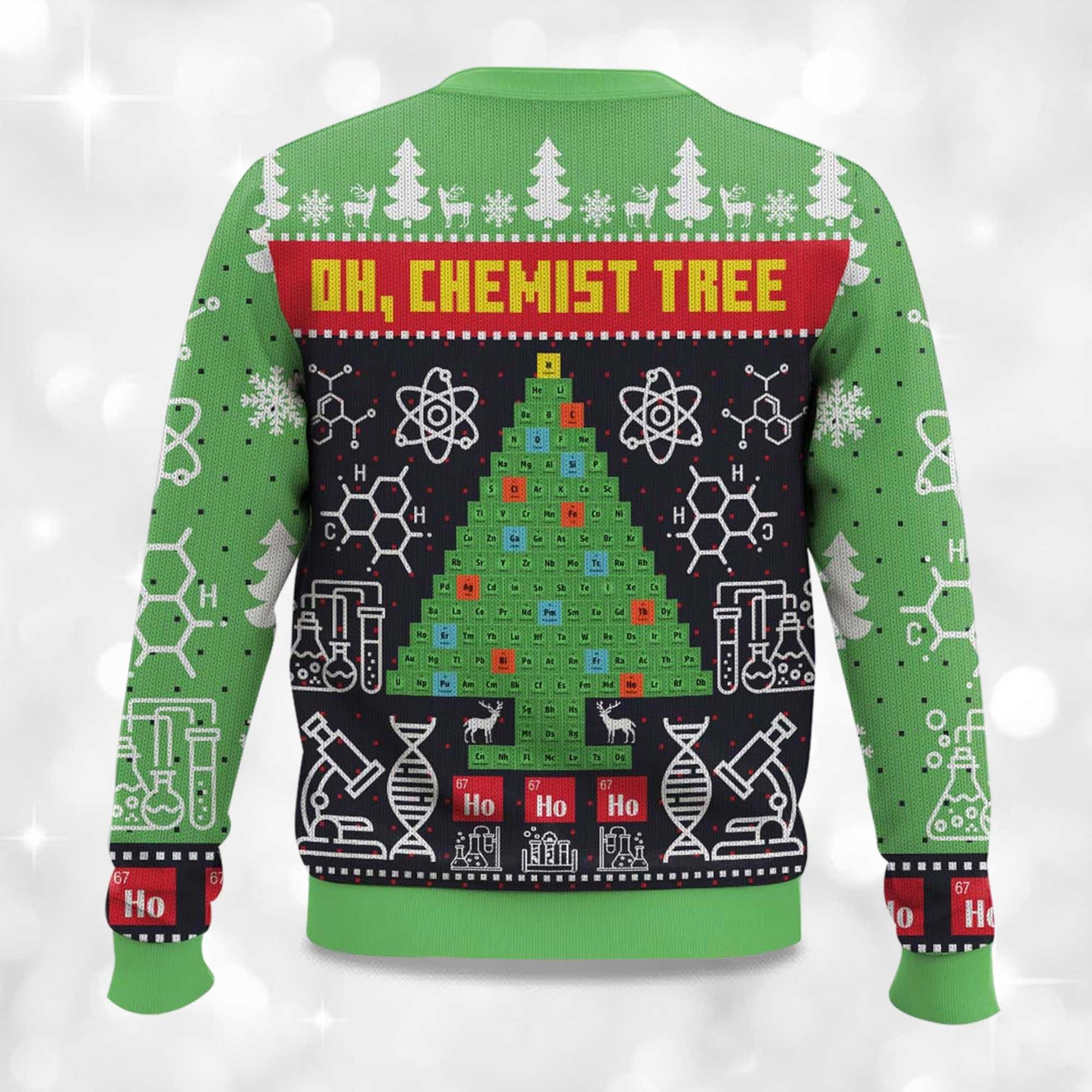 2026 Chemist Tree Science Ugly Christmas Sweater Moonbestprint