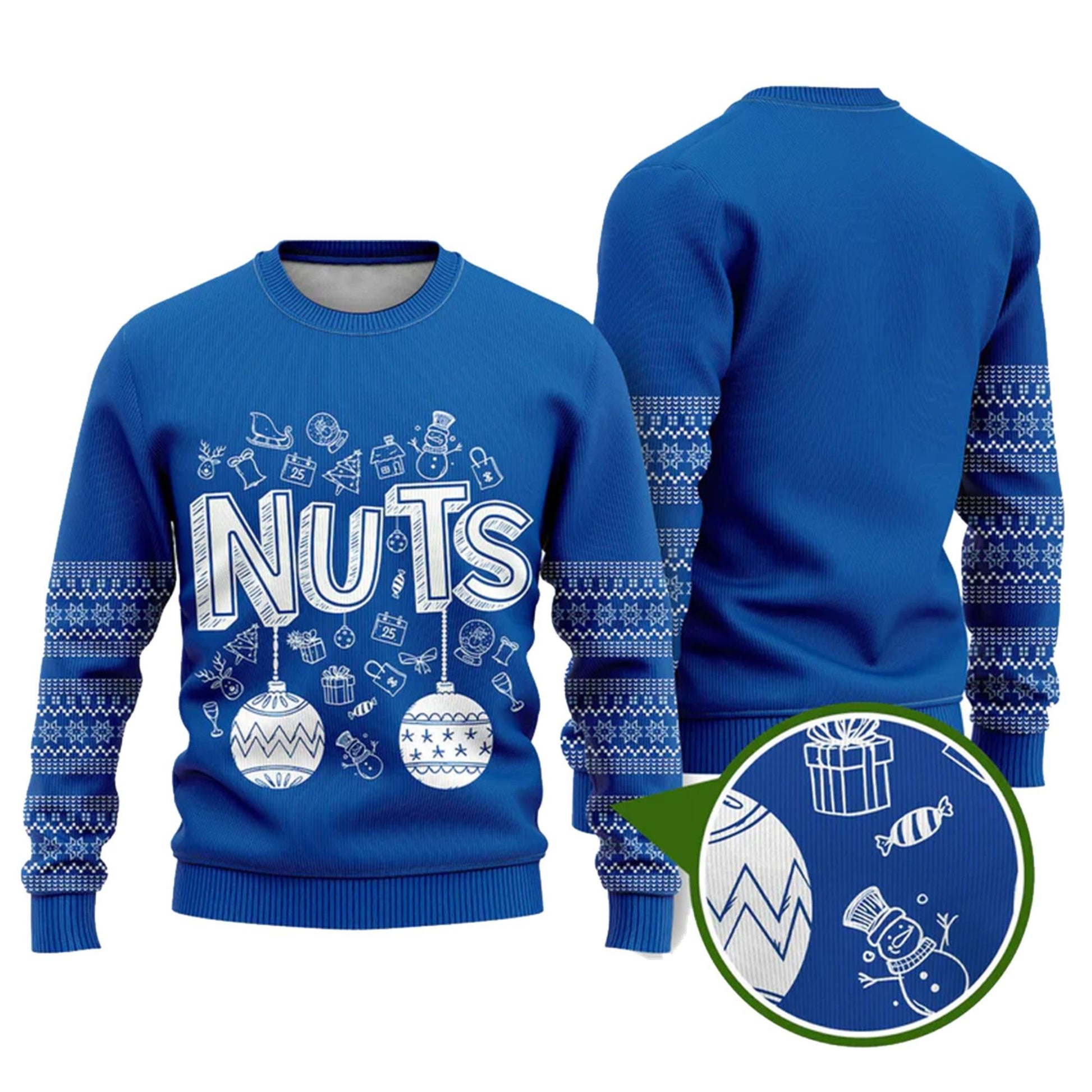 Chest Nuts Funny Ugly Christmas Sweater - Moonbestprint