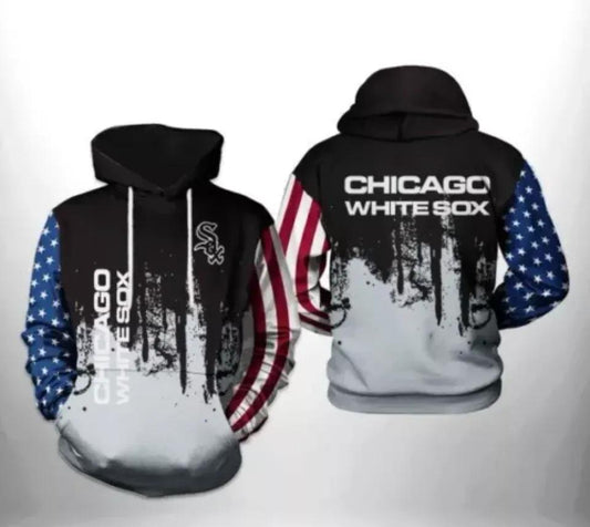 Chicago Baseball White Team Soxs 3D Hoodie, MLB Hoodie Moonbestprint