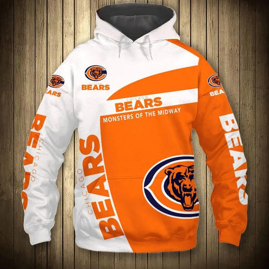 Chicago Bears 3D Hoodie, NFL Hoodie Moonbestprint