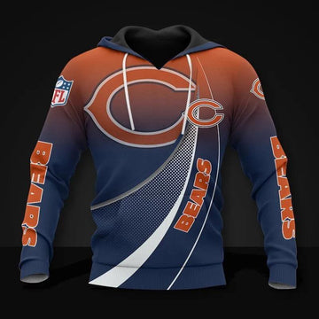 Chicago Bears All Over Print Hoodie, NFL Hoodie Moonbestprint