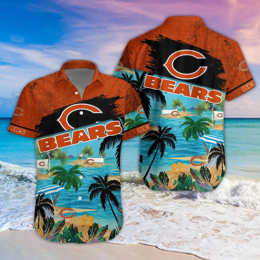 Chicago Bears Aloha Shirt, NFL Hawaiian Shirt Moonbestprint