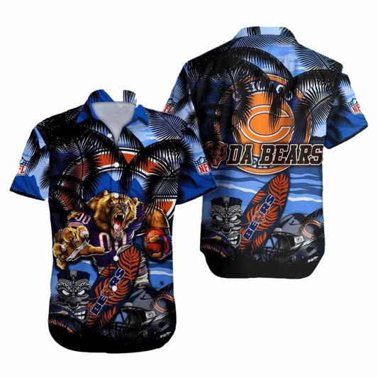 Chicago Bears Beachside Warrior Hawaiian Shirt - Moonbestprint