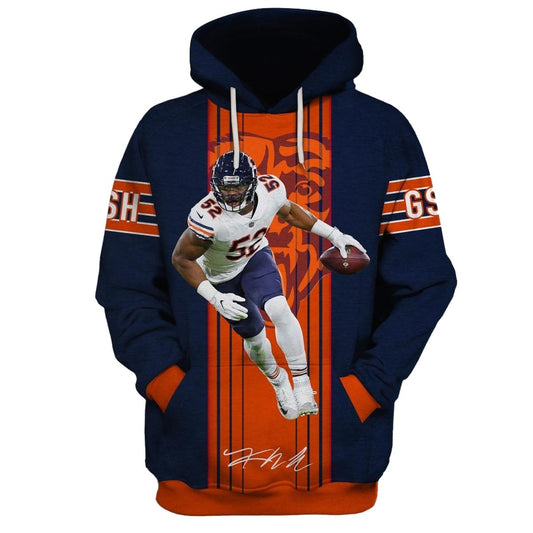 Chicago Bears Bears Khalil Mack 52 Signature AOP Hoodie -  Moonbestprint