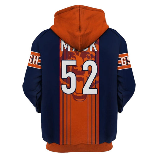 Chicago Bears Bears Khalil Mack 52 Signature AOP Hoodie -  Moonbestprint
