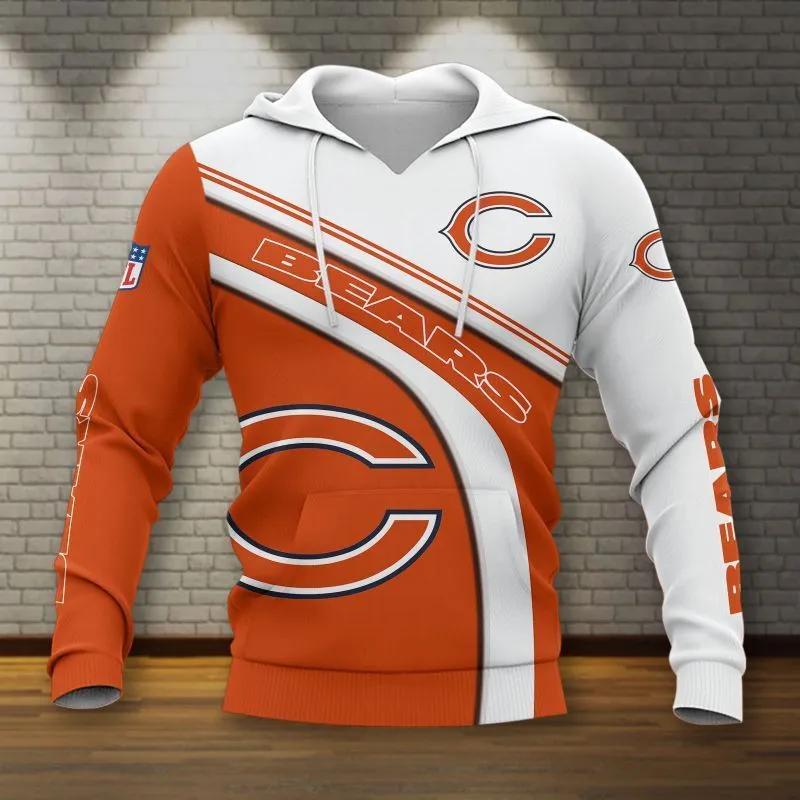 Chicago Bears Big Logo All Over Print Hoodie 1, NFL Hoodie Moonbestprint