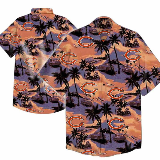 Chicago Bears Coconut Island Retro Hawaiian Shirt - Moonbestprint