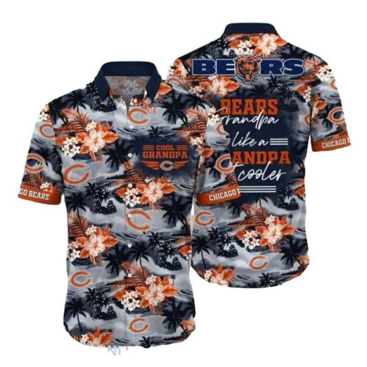 Chicago Bears Cool Grandpa Hawaiian Shirt - Moonbestprint