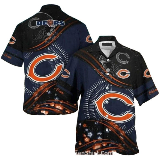 Chicago Bears Cosmic Swirl Hawaiian Shirt - Moonbestprint
