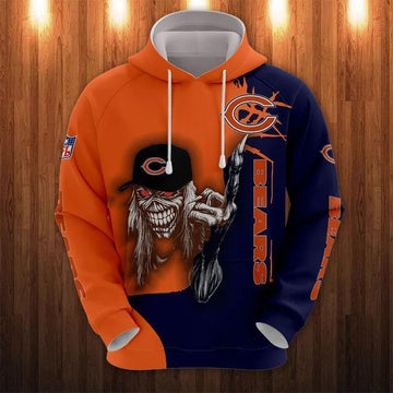 Chicago Bears Eddie Iron Maiden All Over Print Hoodie, NFL Hoodie Moonbestprint