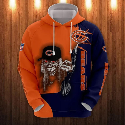 Chicago Bears Eddie Iron Maiden All Over Print Hoodie, NFL Hoodie Moonbestprint
