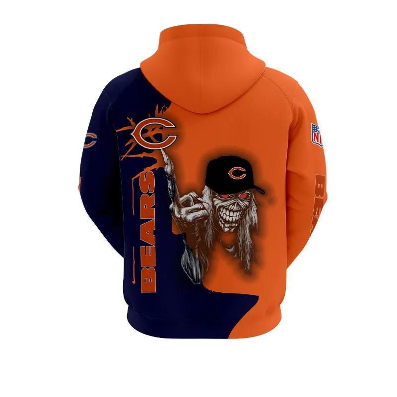 Chicago Bears Eddie Iron Maiden All Over Print Hoodie, NFL Hoodie Moonbestprint