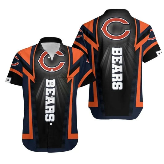 Chicago Bears For Fan Hawaiian Shirt Print Short Sleeve Hawaiian Aloha Shirt, NFL Hawaiian Shirt Moonbestprint
