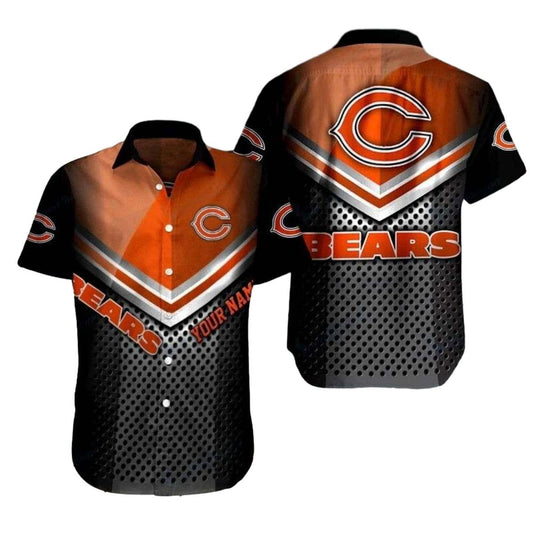 Chicago Bears Game Day Mesh Halftone Hawaiian Shirt - Moonbestprint
