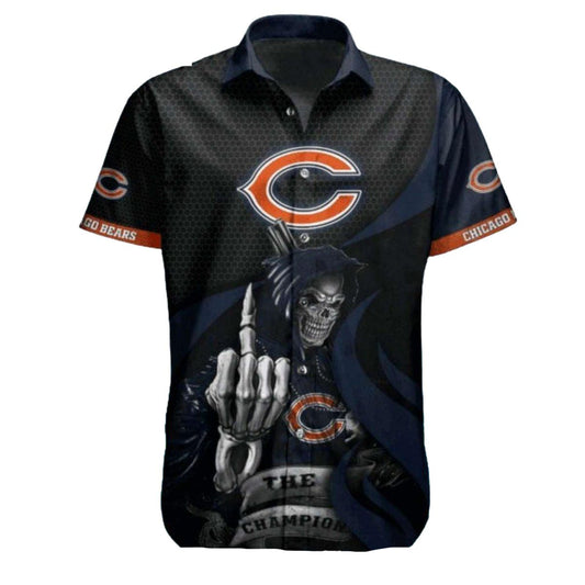 Chicago Bears Grim Reaper Champion Hawaiian Shirt - Moonbestprint