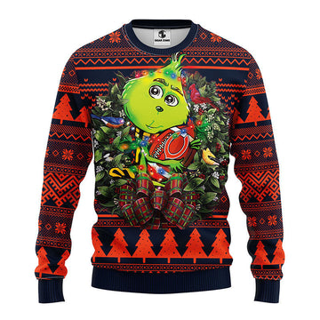 Chicago Bears Grinch Hug Ugly Christmas Sweater, Grinch Xmas Sweater Moonbestprint
