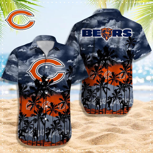 Chicago Bears Hawaiian Shirt, NFL Hawaiian Shirt Moonbestprint