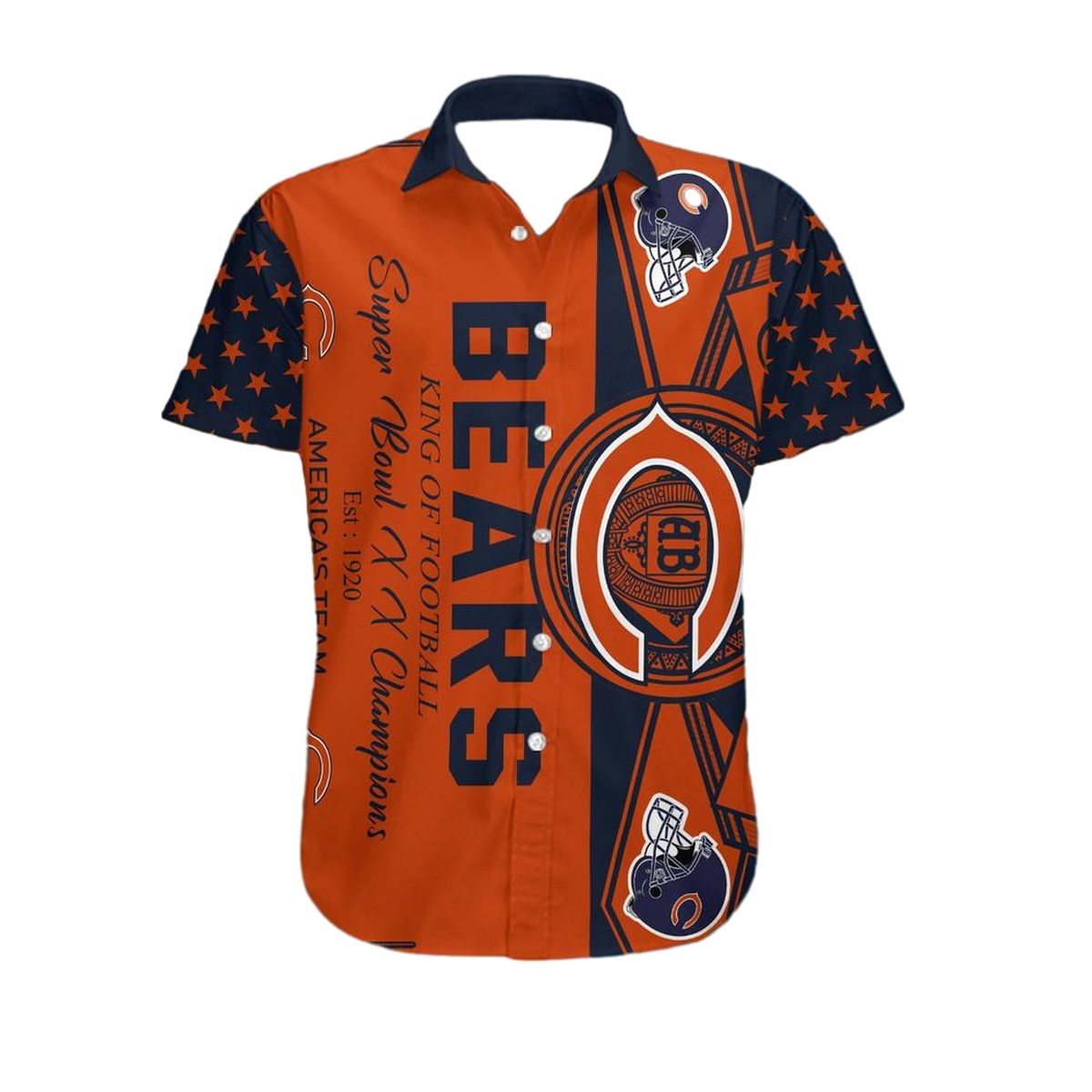 Chicago Bears King Of Football Hawaiian Shirt - Moonbestprint