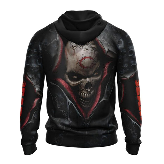 Chicago Bears Logo And Clown Halloween AOP Hoodie -  Moonbestprint